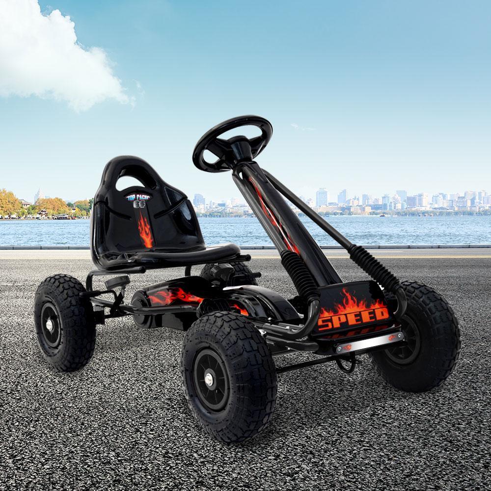 Rigo Kids Pedal Go Kart Car Ride On Toys Racing Bike Rubber Tyre