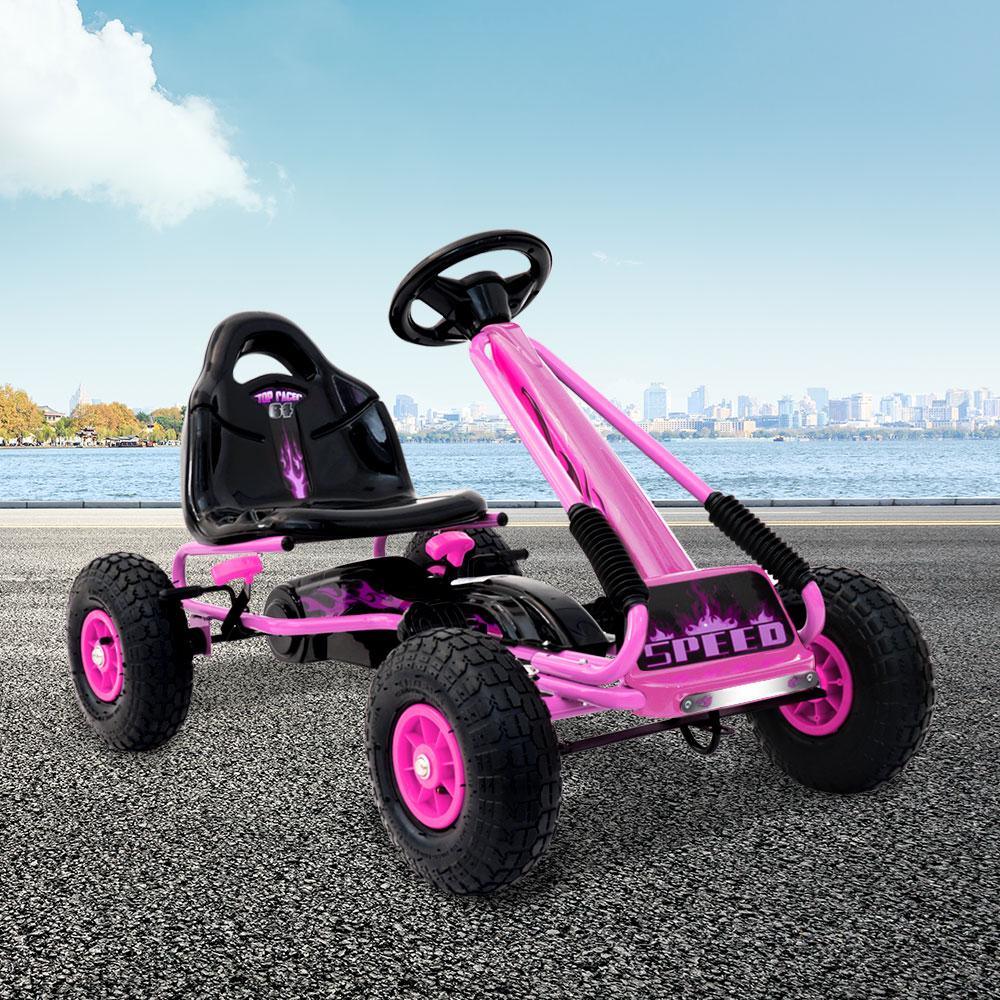 Rigo Kids Pedal Go Kart Car Ride On Toys Racing Bike Rubber Tyre