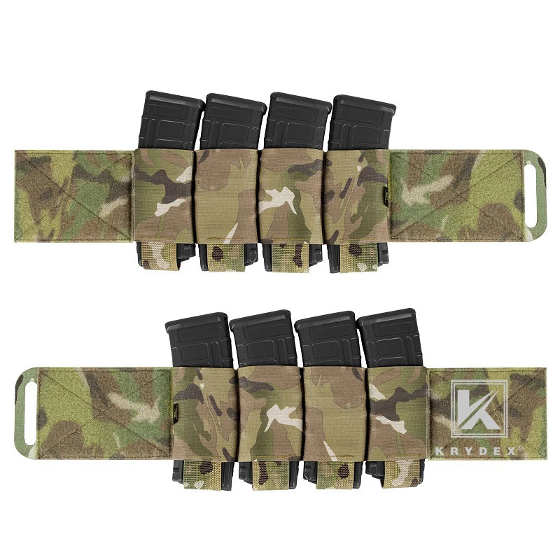 KRYDEX Elastic Cummerbund 4 x AR Magazine Pouches Stretch Cummerbund For LBT LBX FCPC Vest Accessories 2PCS/Set