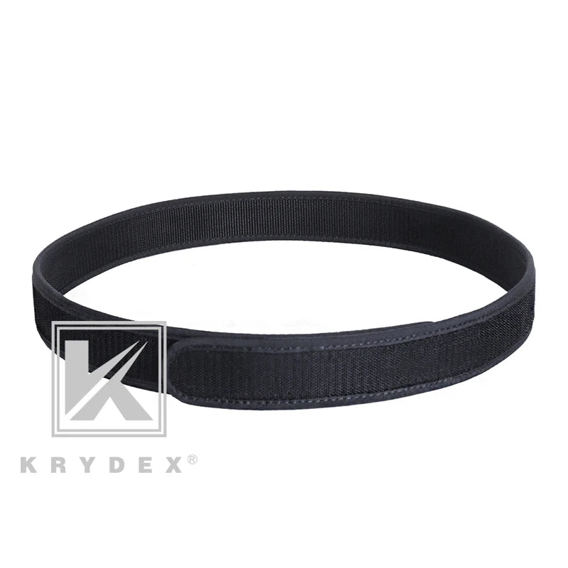 1.5" Buckleless Hook Duty Inner Belt Loopback Tactical Hunting Shooting Nylon Liner Men Inner Waist Belt Accessories BK