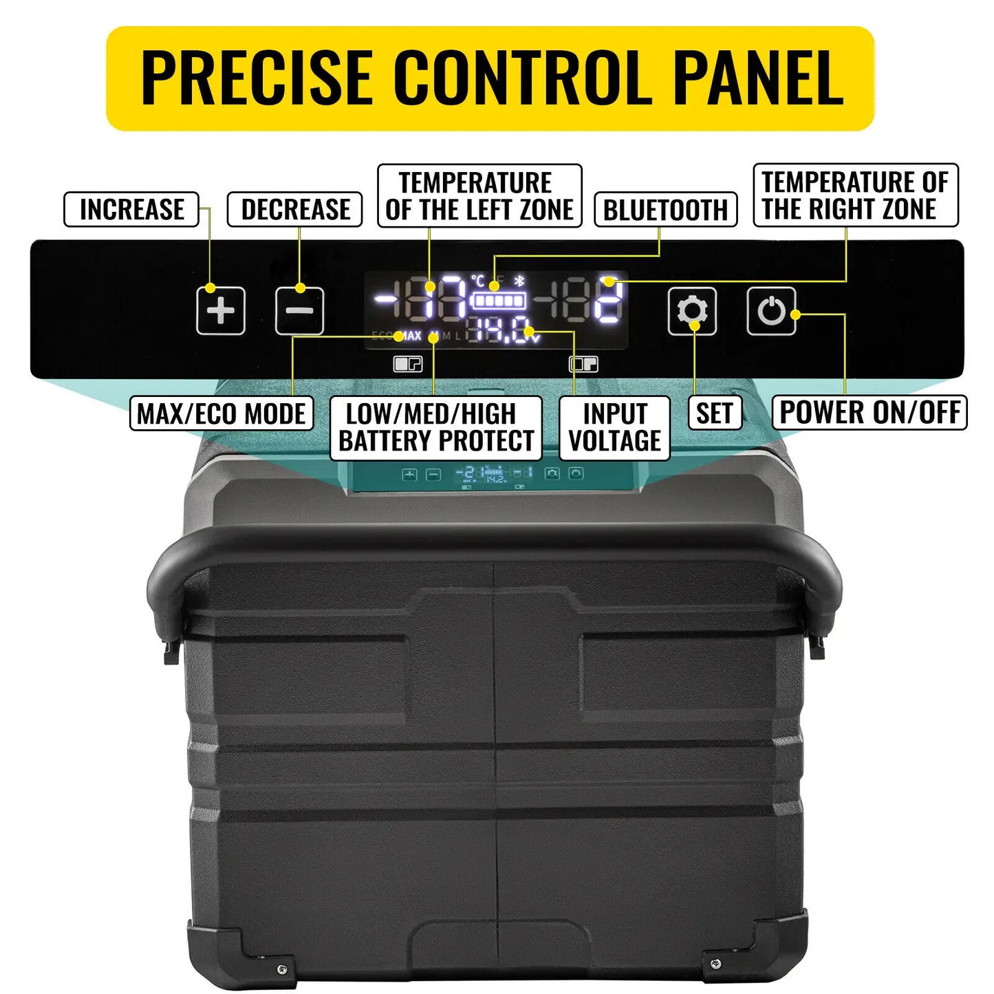 75L 95L Small Car Fridge 12V/24V Portable Mini Dual Storage Zone Refrigerator Compressor Truck Freezer Cooler for Home Use