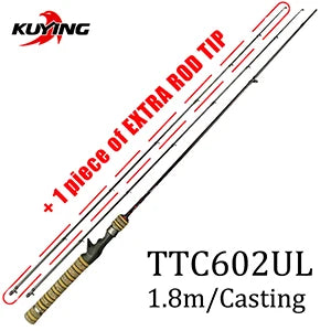 TETON 1.56m 1.8m 1.86m 1.9m 1.92m 1.98m Super Ultra Soft Light Baitcasting Casting Spinning Lure Fishing Rod Pole Combo