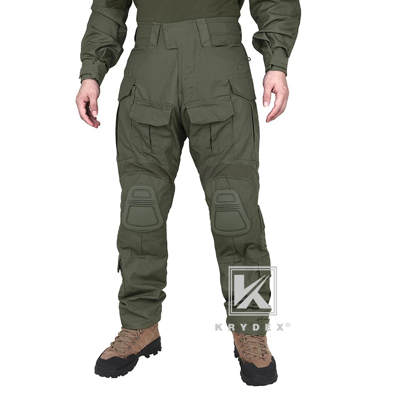 Combat Trousers Ranger Green Tactical Uniform Pants With Knee Pad For Outdoor Hunting Hiking