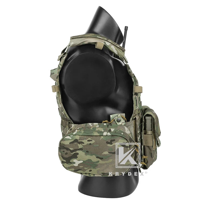 LBT-6094A Tactical Modular Vest Triple Mag/Radio/Dump Pouch Airsoft Hunting Battle Plate Carrier MOLLE Vest Camo MC