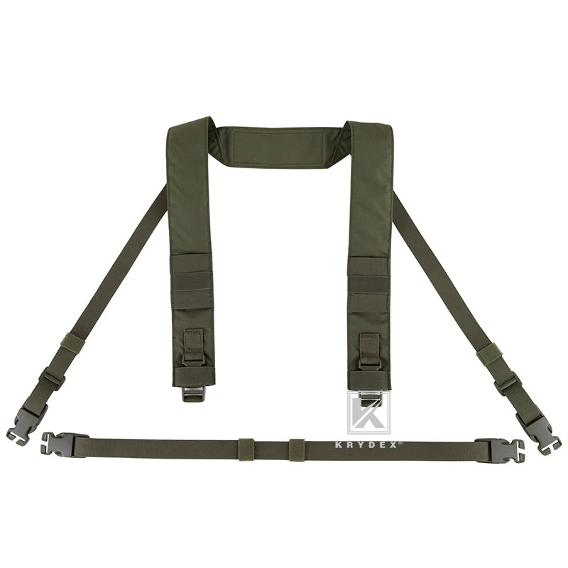 Micro Fight Fat Strap H Harness For MK3 MK4 D3CRM Chest Rig Spiritus Style Shoulder & Back Strap With Male&Female Buckles