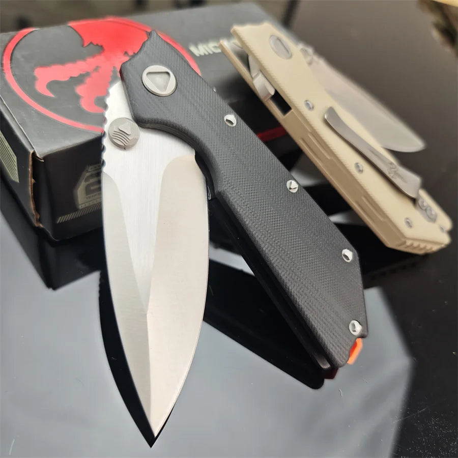 DOC Black G10 Handle Bearing Folding EDC Multi Purpose Tools Outdoor Self-defense Tactical Camping Fishing Cutting Multi Tools