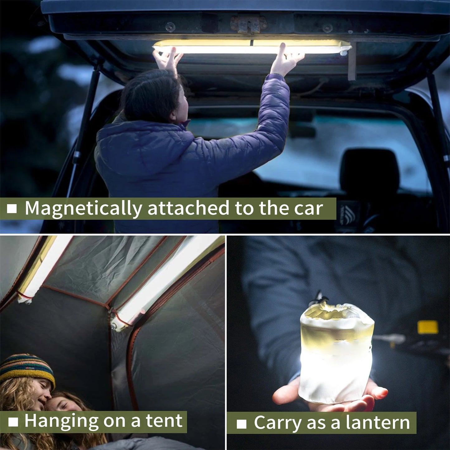 Rechargeable Portable Camping Strong Light Waterproof 2000 mAh Tent Lamp Spotlight Outdoor Camping Work Repair Lighting