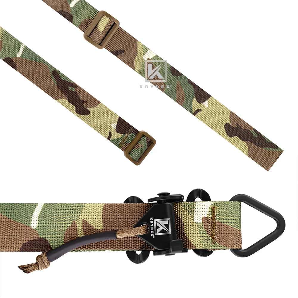 KRYDEX Tactical Single 1 Point Rifle Sling Padded Modular Sub Gun Shoulder Strap For Hunting Outdoor Slingster Accessories