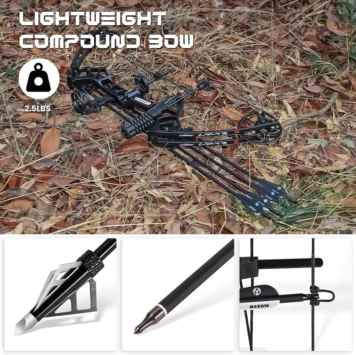 Archery Eagle Compound Bow and Archery Sets 20-70lbs for Adults and Teens,25\\"-31\\" Draw Length,up to IBO 320 fps,Lightweight