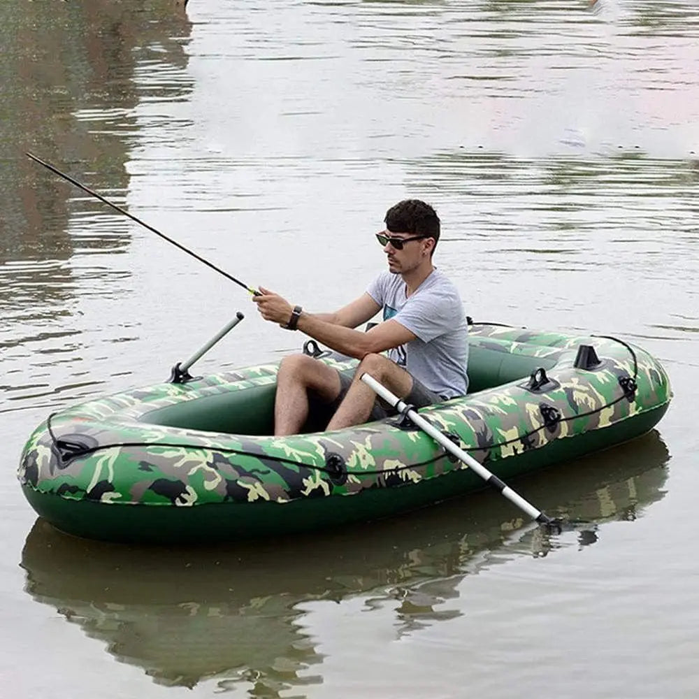 2-4 Person Inflatable Dinghy with Tear-Resistant Material for Rowing, Canoeing, and Kayaking Adventures