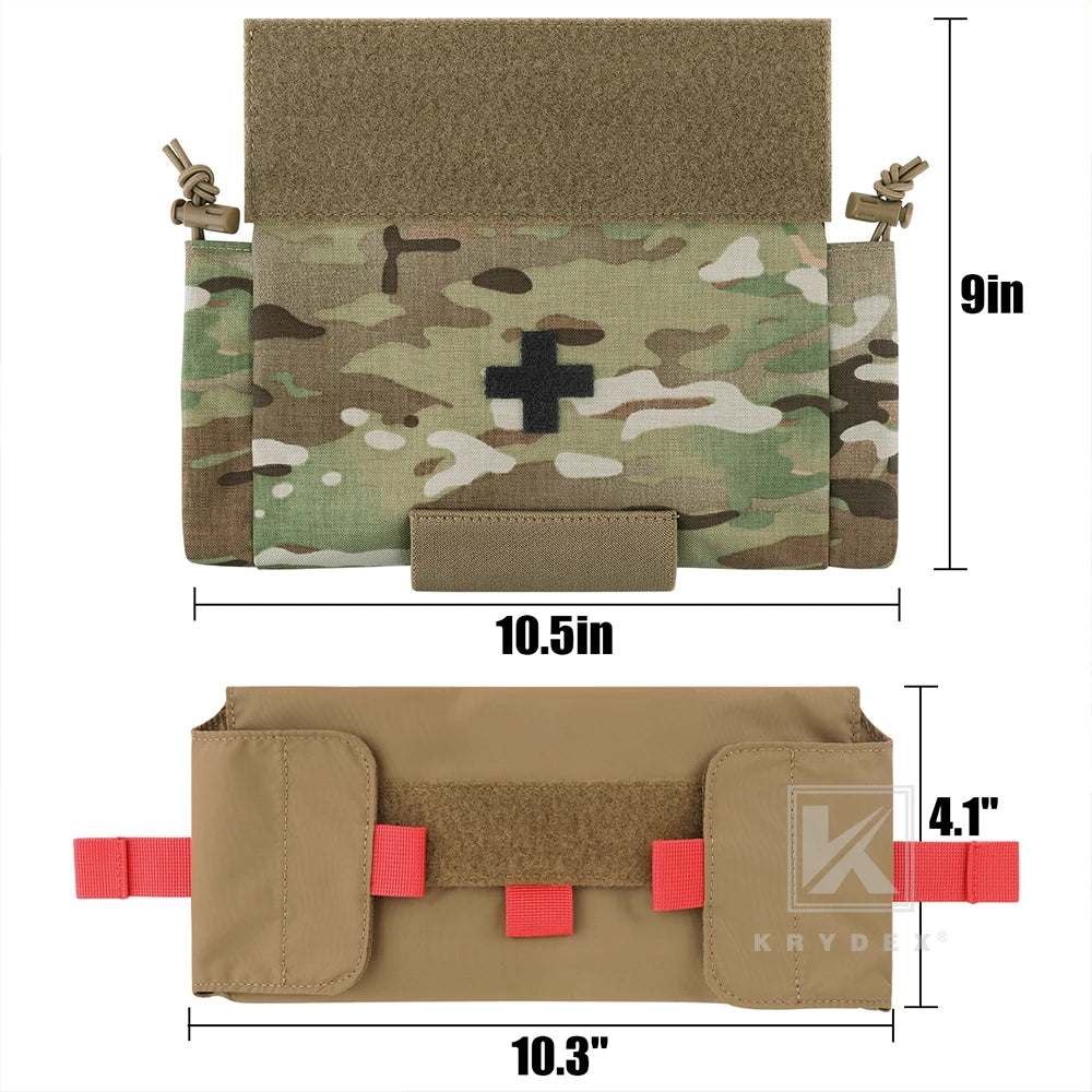 Tactical Roll Up Medic Pouch First Aid Trauma EMT IFAK Organizer Pouch Drop Dump Pouch for Vest Chest Rig Outdoor Gear