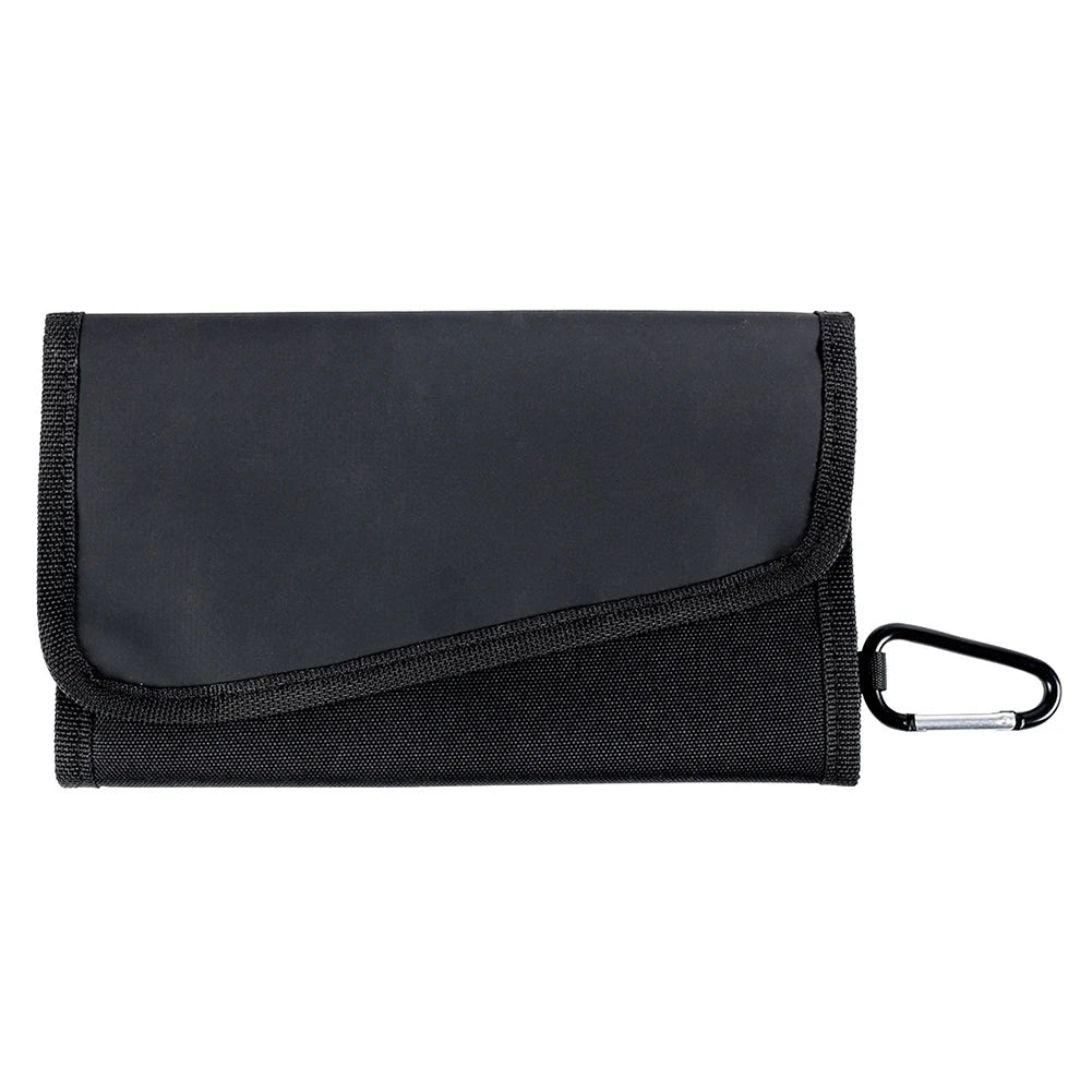 Fishing Tackle Binder w/ Carabiner Waterproof 6-Pocket Wallet for Soft Lure Bait