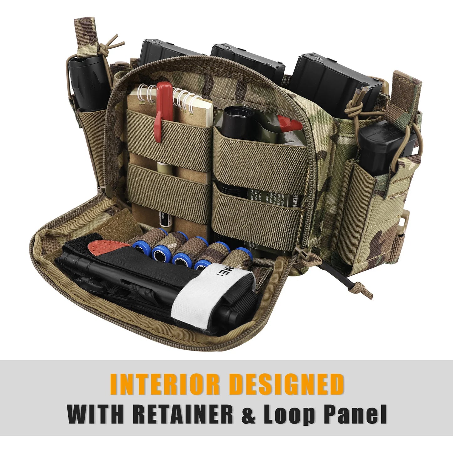 Tactical Micro D3CR Chest Rig with Triple 5.56 7.62 9mm Magazine Pouch Adjustable Strap Hunting D3CRM Gear Accessories
