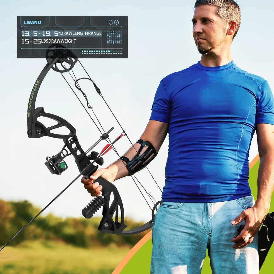 Compound Bow Archery Sets for Youth Beginners Right Hand Compound Bows with Adjustable Draw Length 1827 1530 lbs Draw Weight Hi