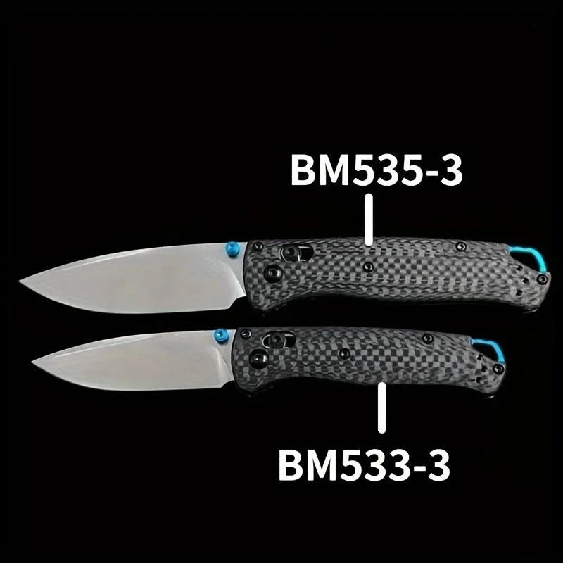 Folding Knife with Carbon Fiber Handle BM 535/533 Multi-functional and Practical Cutting Knife for Outdoor Fishing and Camping