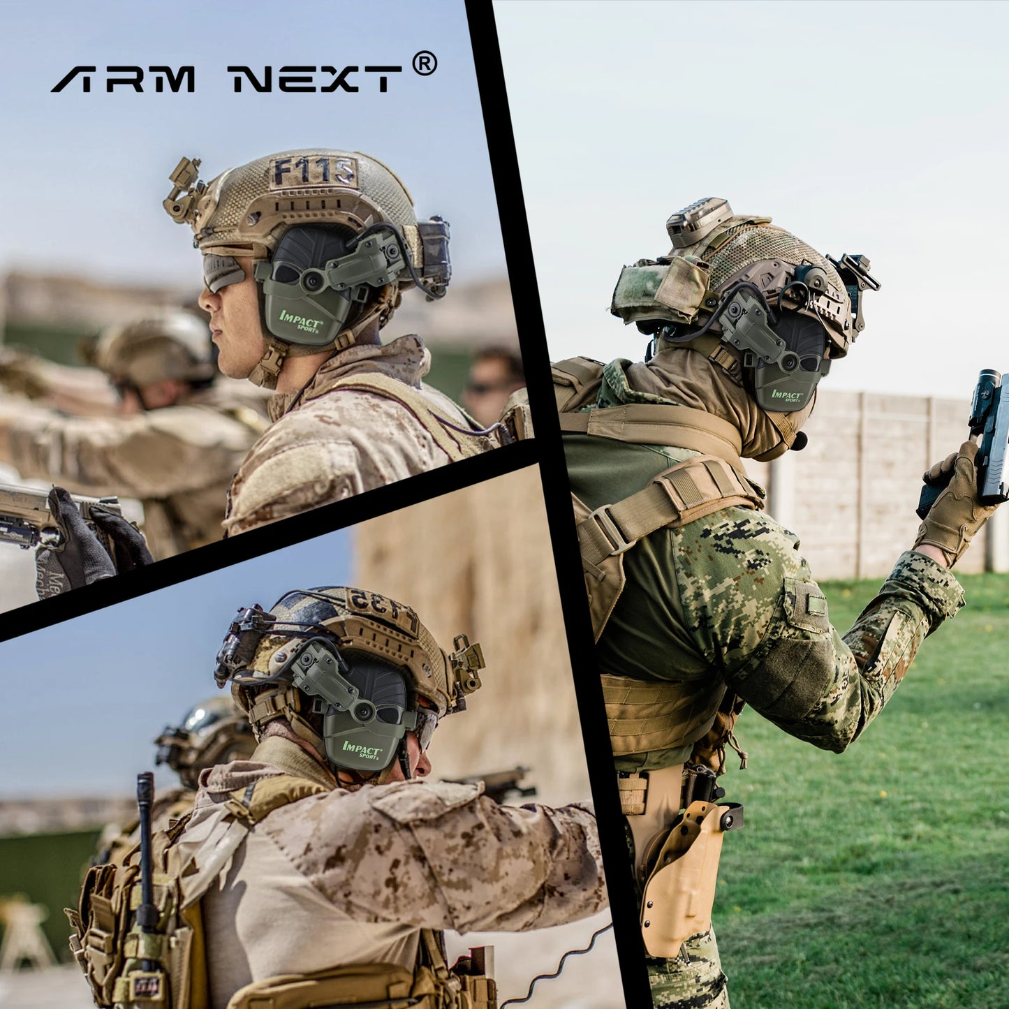 Impact Sport Electronic Shooting Headset Helmet Mounted Ver Hunting Pickup Noise Reduction Hearing Protection Tactical Headset