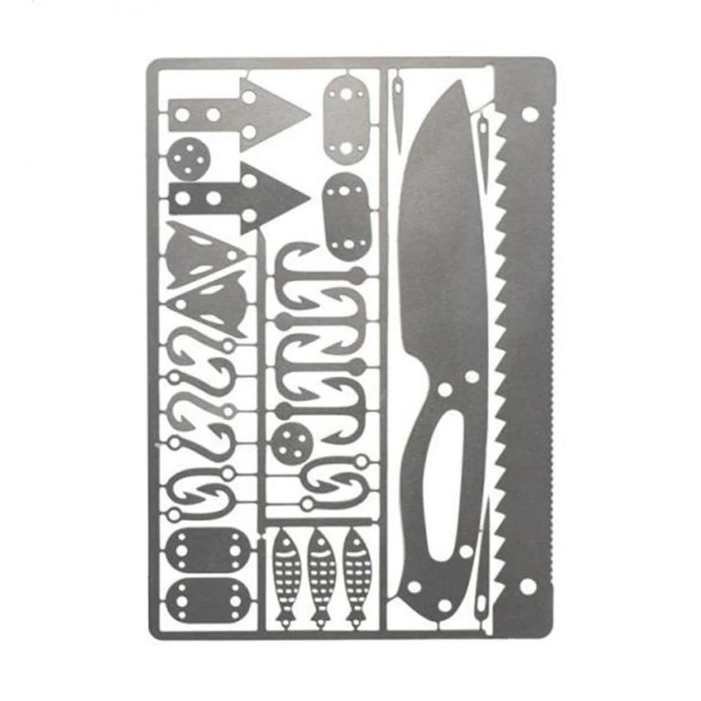 Portable Outdoor EDC Multi Tools Survival Fishing Hook Card for Camping Hiking Fishing Survival Fishing Hook Card