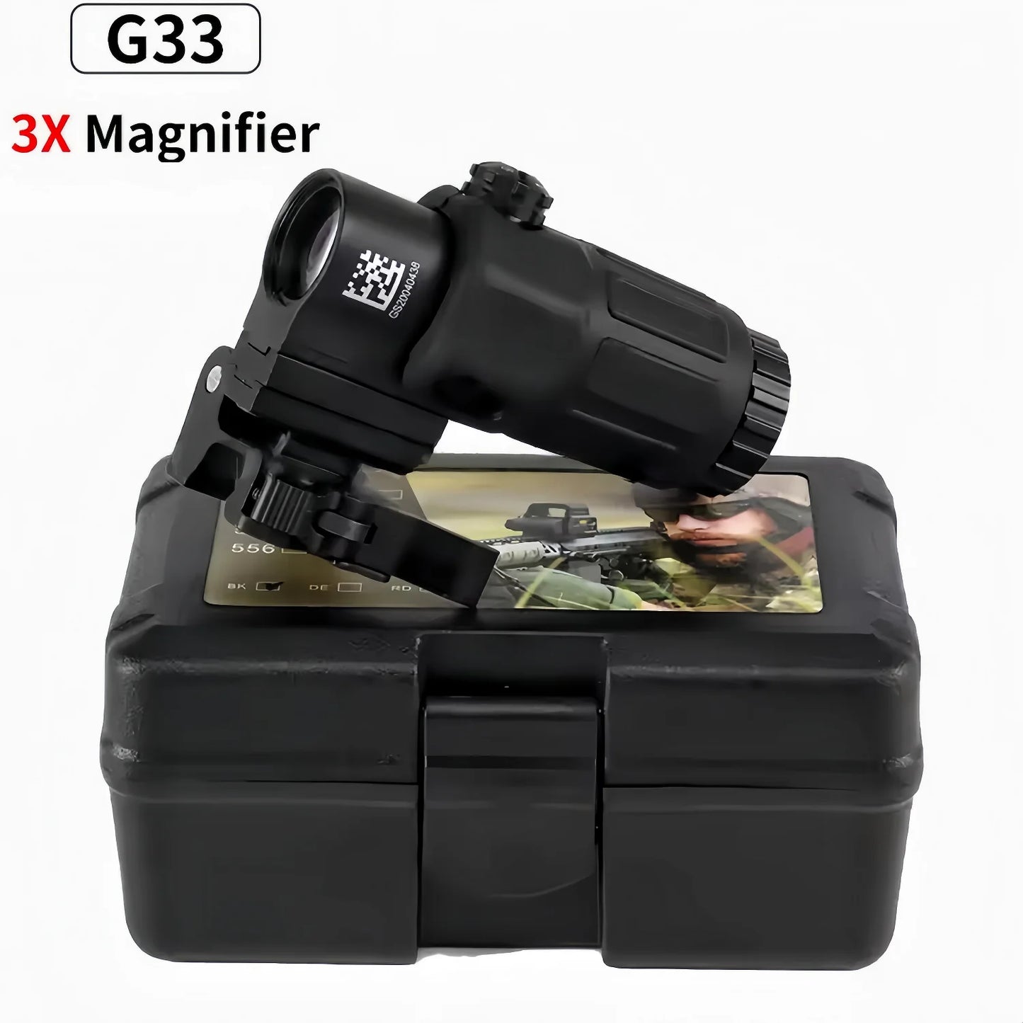 Tactical G33 G43 G45 Sight Fixed 3X 5X Magnifier Scope with Quick Disassembly and Flipping for Airsoft Hunting Collimator
