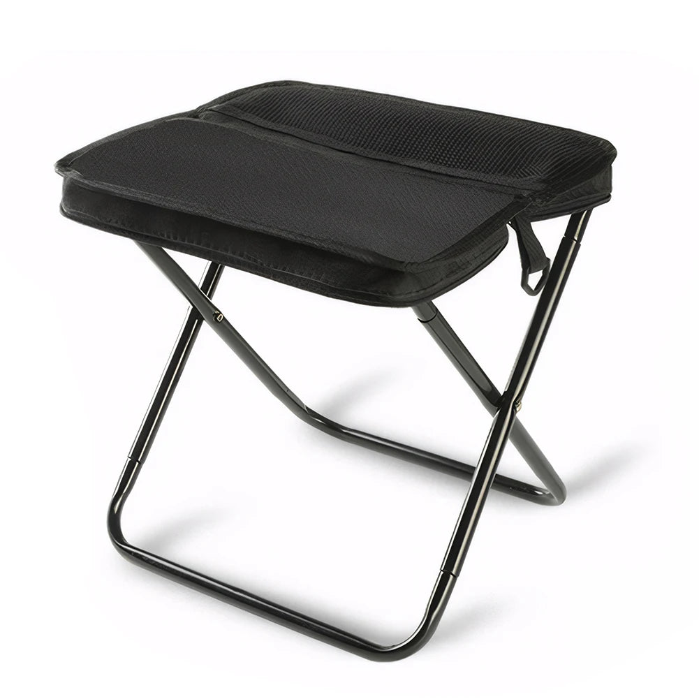 Outdoor Integrated Storage Chair with Mesh Bag Folding Backpack Stool Wear Resist for Picnic Gardening Barbecuing Hiking