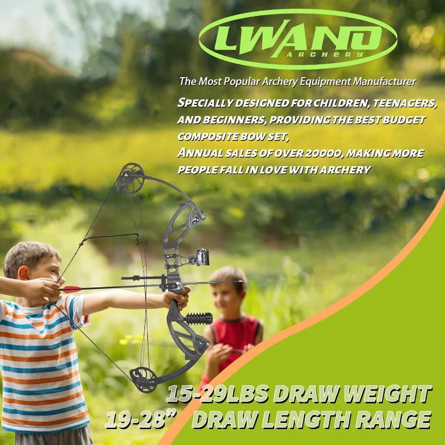 Compound Bow Archery Sets for Youth Beginners Right Hand Compound Bows with Adjustable Draw Length 1827 1530 lbs Draw Weight Hi