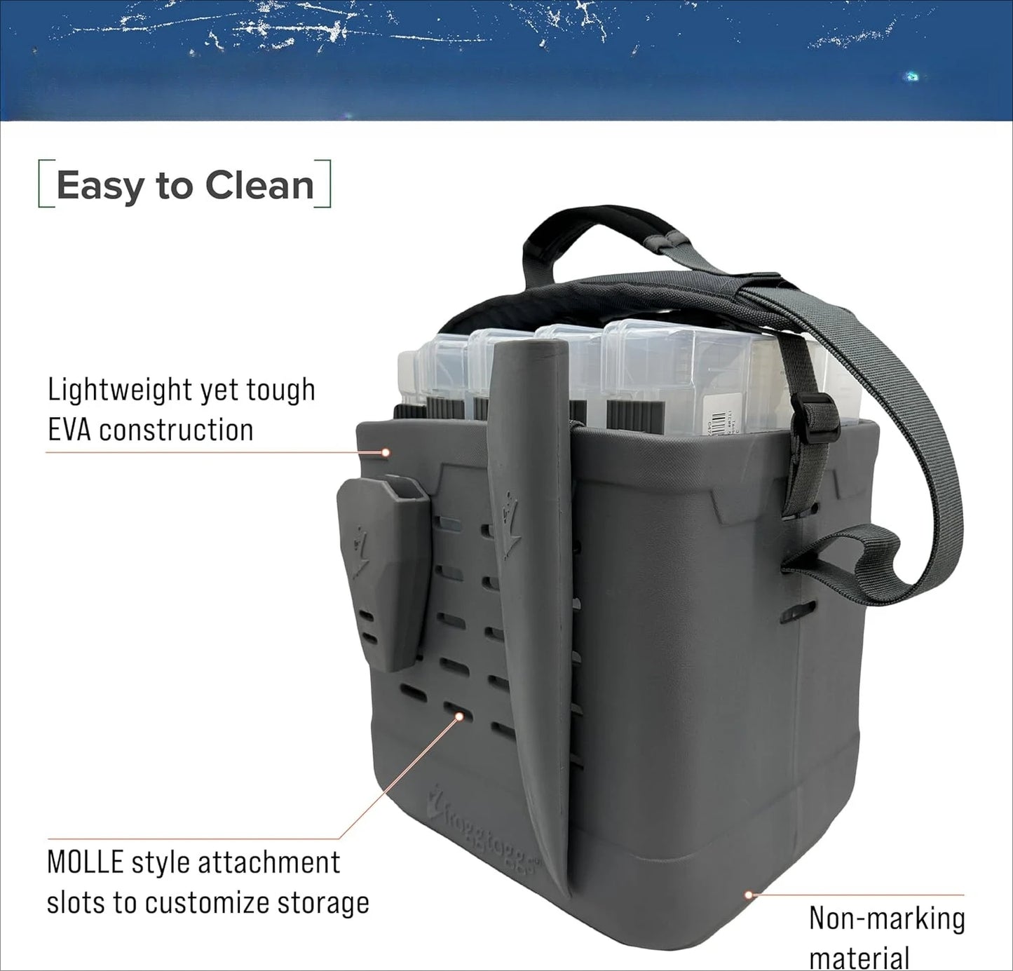 EVA Tackle Vault, Lightweight, Customizable Fishing Tackle Bag