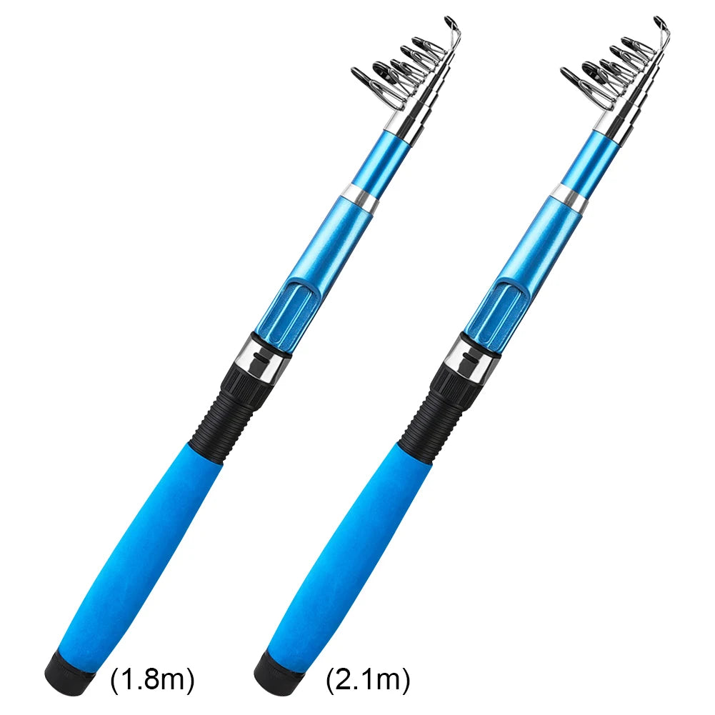 Ultralight Travel Fishing Rod Short Collapsible Rod Telescopic Rea Fishing Rod for Saltwater and Freshwater