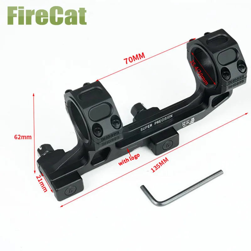 US Warehouse Tactical GEISSE Rifle Scope Mount Rings Optical Sight Rifle Scope Cantilever 25.4mm/30mm AR15 Bracket for 20mm Rail