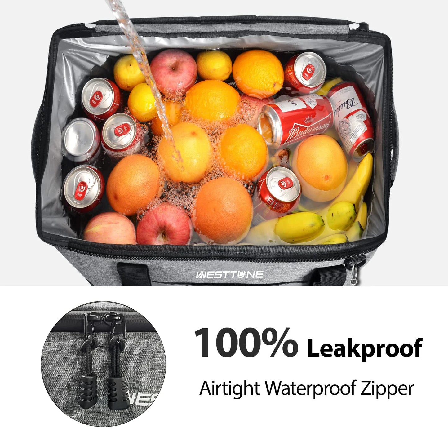 75 Cans Soft Cooler Bag Collapsible Cooler Ice Chest Large Leakproof Camping Cooler Portable Cooler for Travel Beach