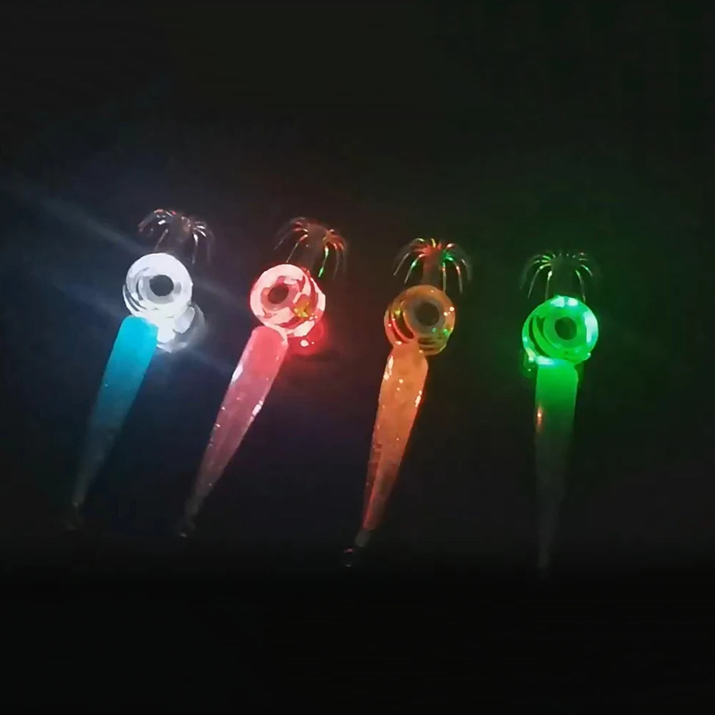 Fish Lure Light with Hook High Brightness Display LED Sea Glowing Fishing Squid Octopus Lamp Fishing Tackle Gear