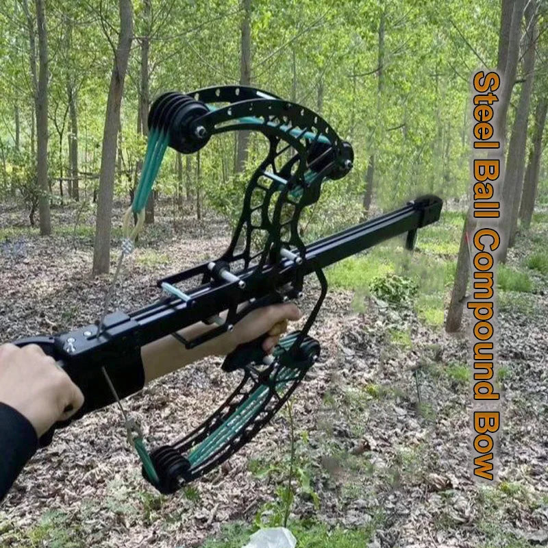 High Precision Mechanical Pulley Bow New Type Composite Steel Ball Bow Dual Purpose Adult Outdoor Sports Slingshot