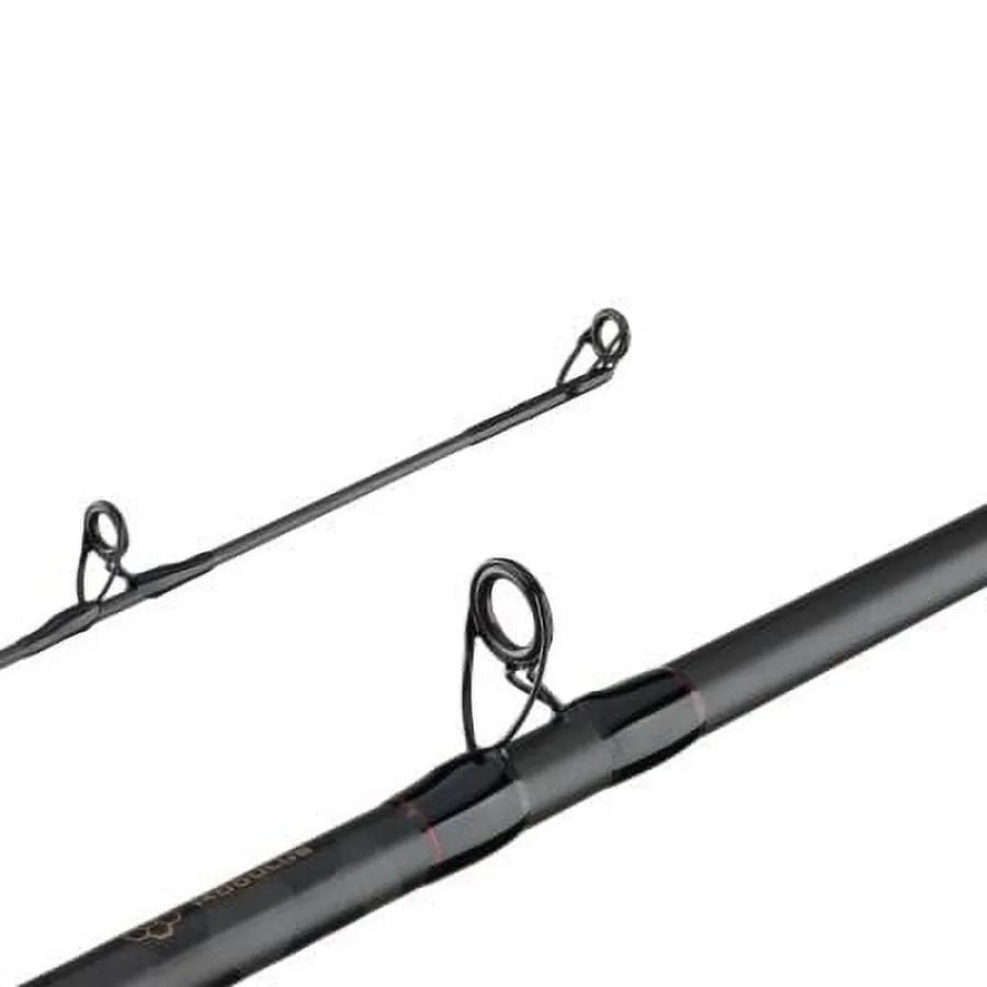 Lightning Rod Casting, 6'6 Medium Fishing Rod for freshwater fishing, graphite composite, black with blue accents, ultra-sensit