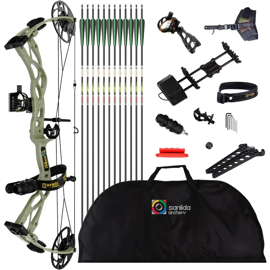 Dragon X9 Ready to Hunt Compound Bow Package for Adults Archery Compound Bow and Arrow Set 070 Lbs Draw Weight No Bow P
