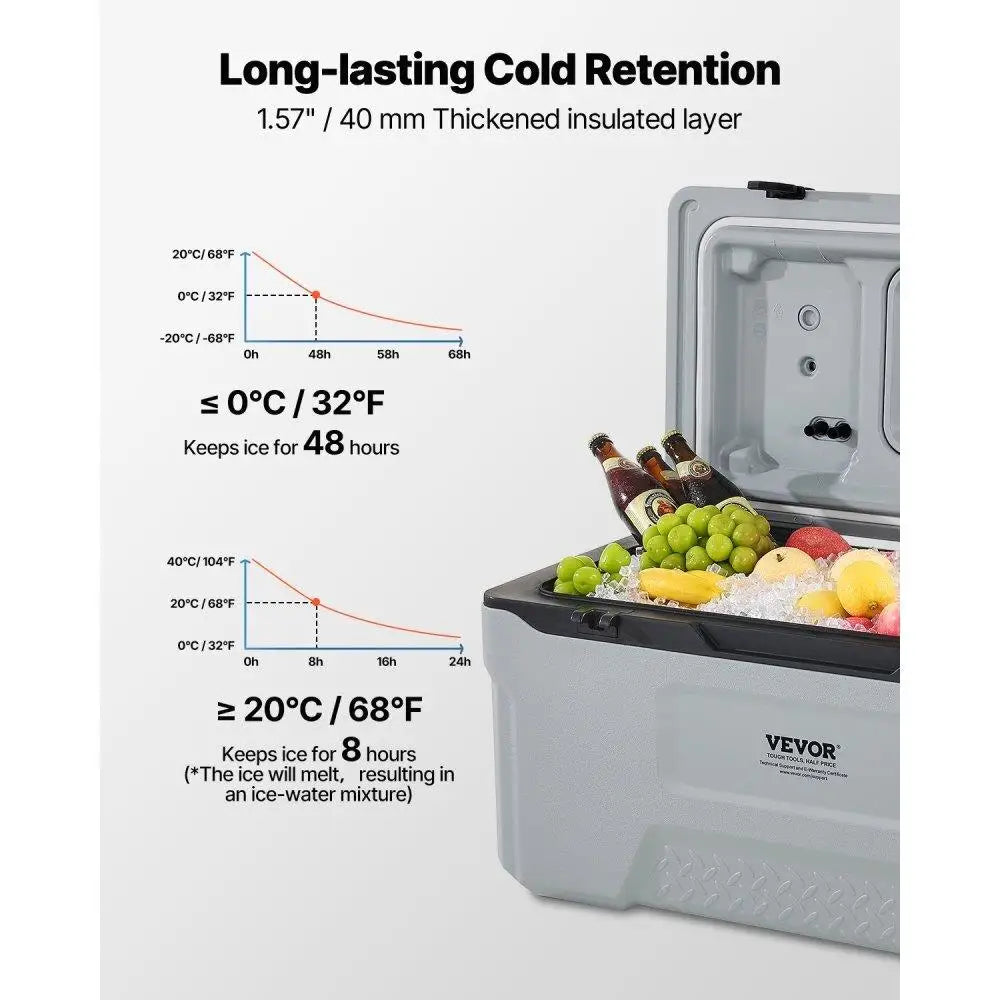 Portable Cooler 74QT Insulated Wheeled 120 Can Capacity with Cup Holder