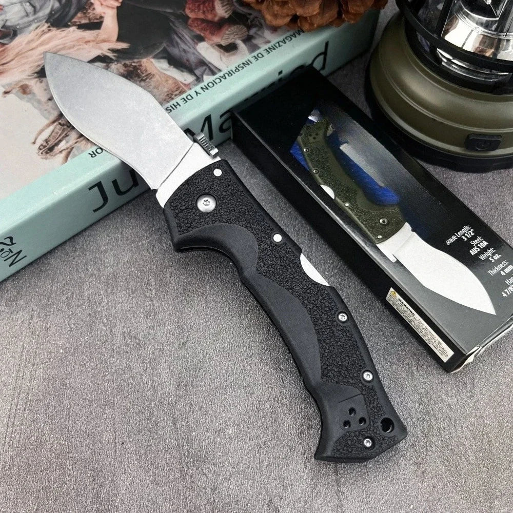 62JM Folding Knife Nylon Fiber Handle AUS10A Blade Outdoor Fishing, Sharp Hunting, Self-defense Multi-functional Tactical Knives