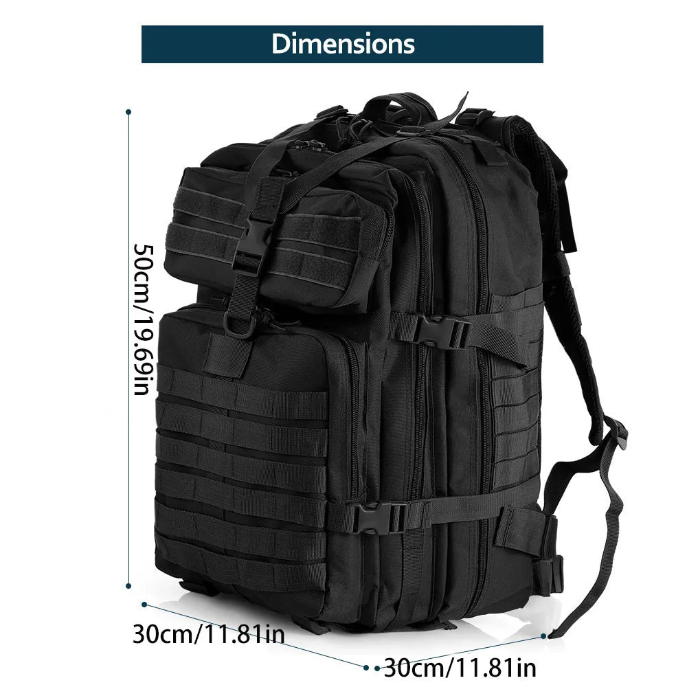 50 liters Outdoor tactical dual shoulder large 3P backpack Backcountry cycling sports backpack Travel attack camouflage multi-fu