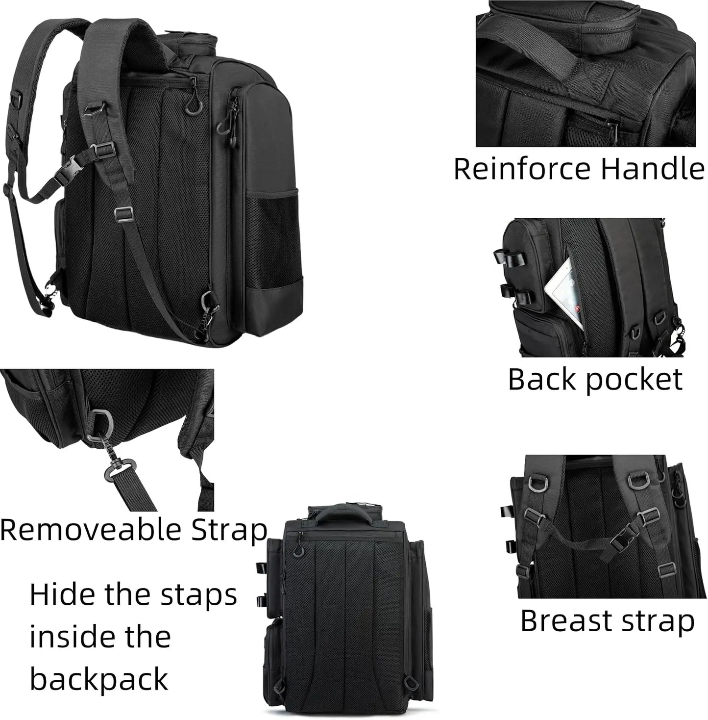 42L Large Capacity Fishing Tackle Backpack With Detachable Tackle Boxes Multi Compartment Storage Bag Durable Fabric For Lure Fishing Shore Angling Camping Hiking Road Trip Outdoor Travel Gear Organizer