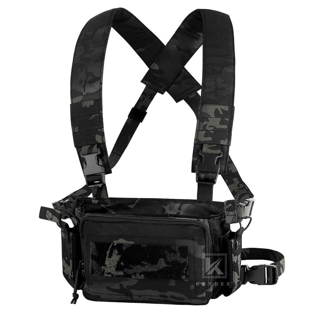 Tactical Micro D3CR Chest Rig with Triple 5.56 7.62 9mm Magazine Pouch Adjustable Strap Hunting D3CRM Gear Accessories