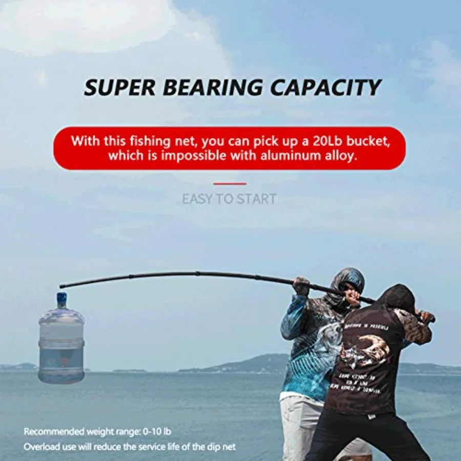 9ft/11.15ft Extra Long Fishing Net with Telescoping Handle Carbon Fiber Extendable Landing Net Dip Net for Fishing Crab nets fo