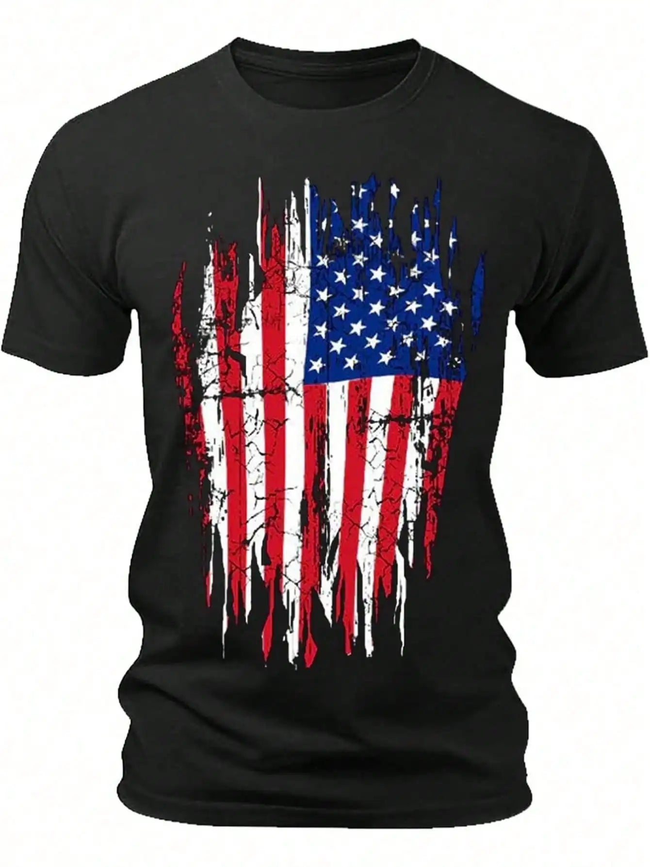 American Flag Shirts For Men Independence Day 4th Of July Shirts Short Sleeve Crew Neck Military Patriotic Tactical Shirts