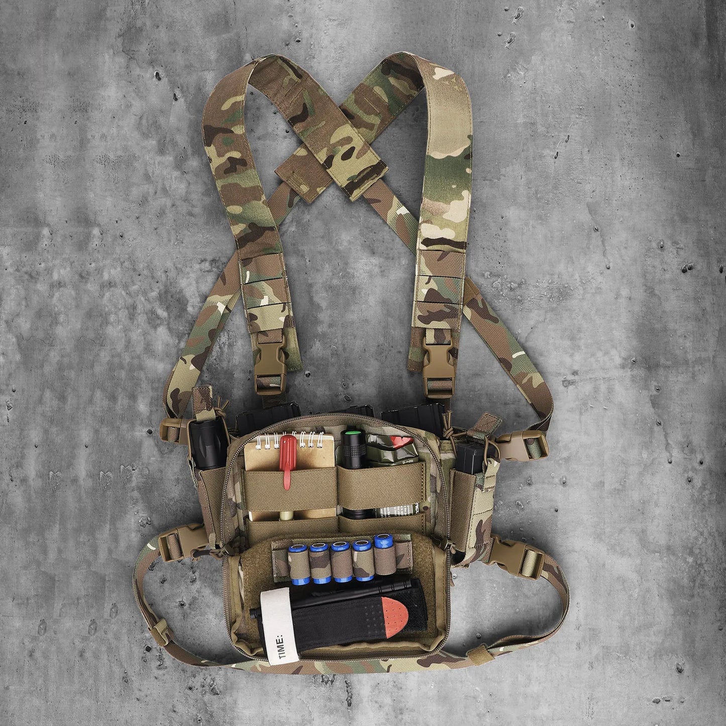 Tactical Micro D3CR Chest Rig with Triple 5.56 7.62 9mm Magazine Pouch Adjustable Strap Hunting D3CRM Gear Accessories
