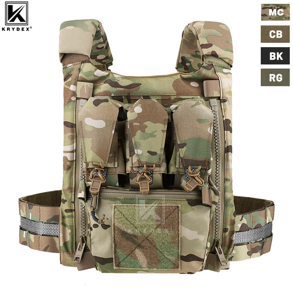 FCPC V5 Plate Carrier Tactical Vest Front Triple Mag Pouch Cobra Buckle Tegris Cummerbund with Backpack Full Set Vest