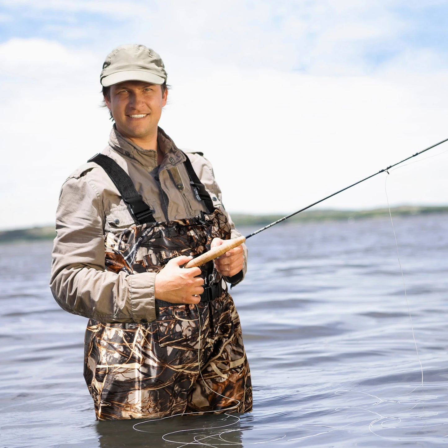 Waders Men with Boots for Fishing Waterproof Chest Wader Nylon&PVC Hunting Well