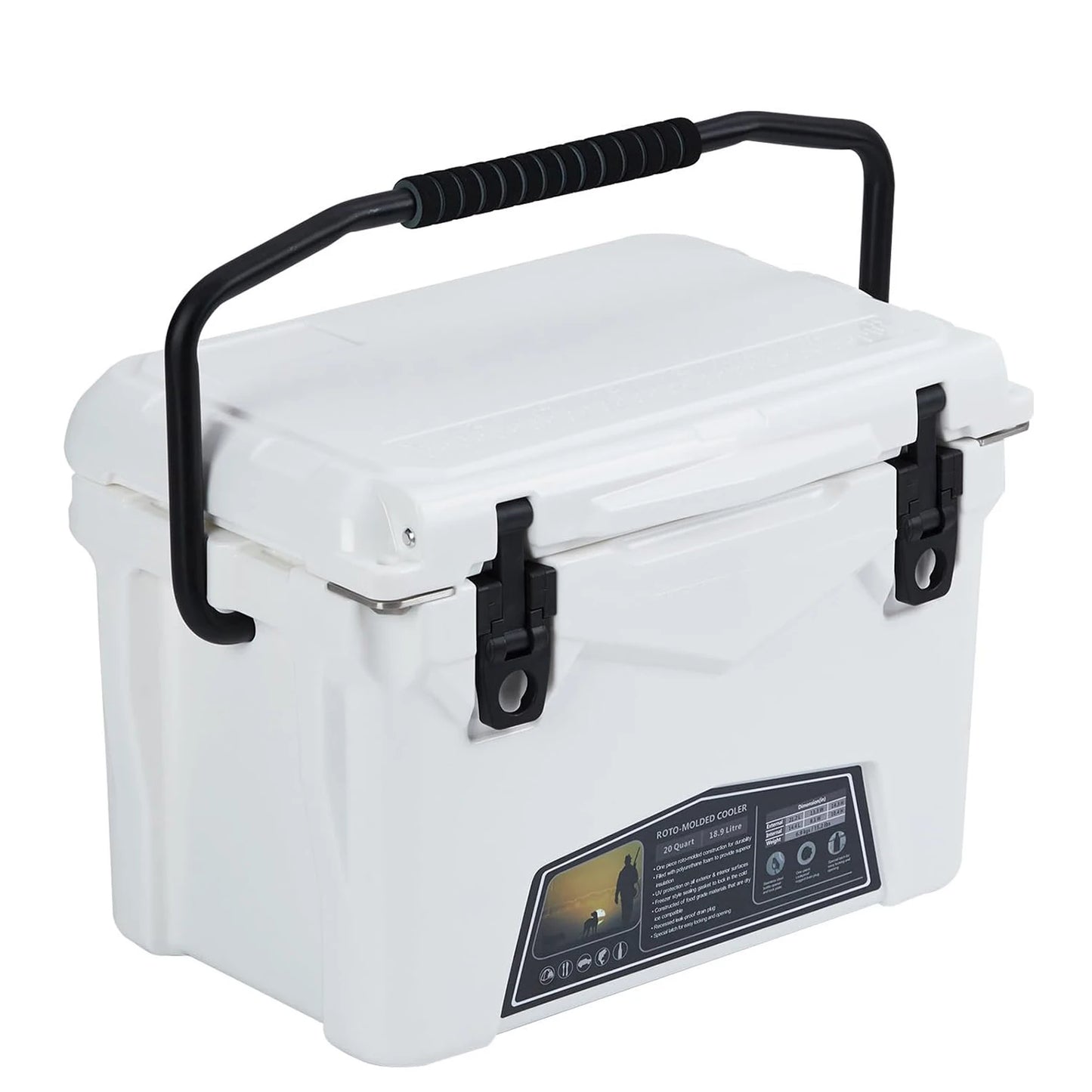 20L/25L/35L Portable Ice Cooler, Outdoor Heavy Duty Insulation Ice Chest for Drink Beverges Camping Fishing Picnic Barbecue