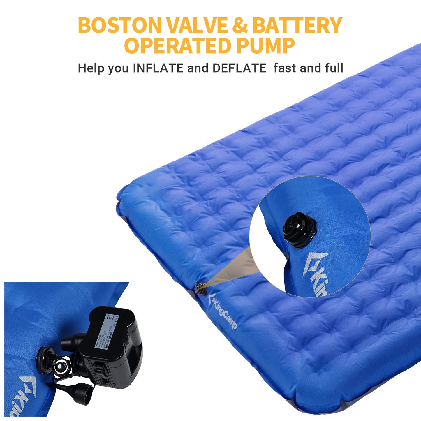Double Air Pad, 6.0 Inches Extra Thick Ultralight Inflatable Sleeping Pad For Camping, Hiking, Courtyard, Carry Bag