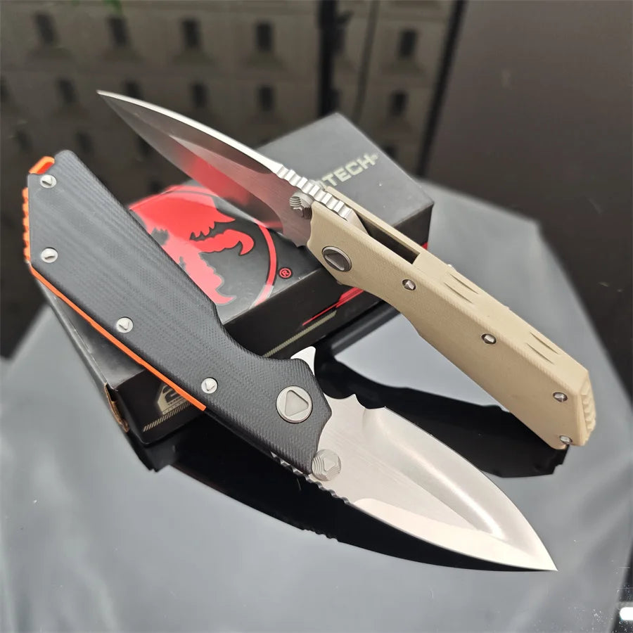 DOC Black G10 Handle Bearing Folding EDC Multi Purpose Tools Outdoor Self-defense Tactical Camping Fishing Cutting Multi Tools
