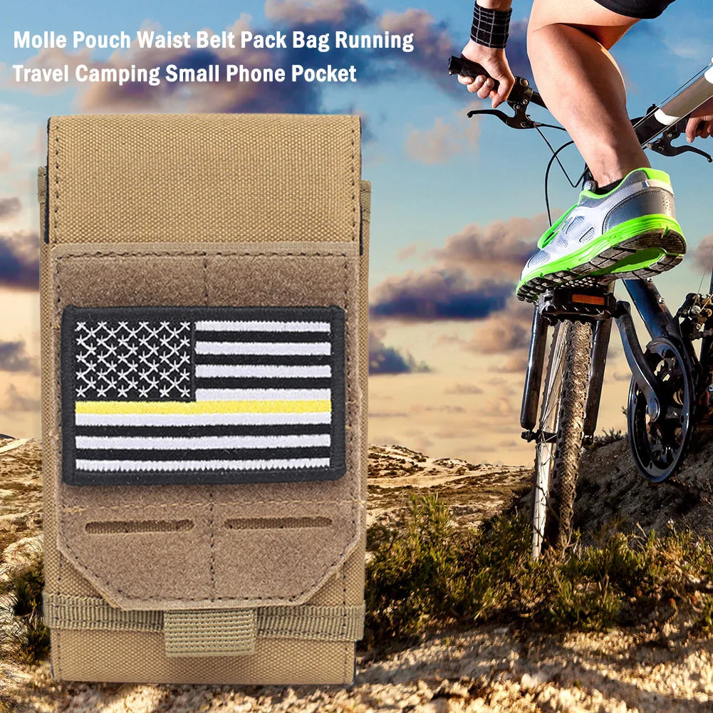 2-5PCS Multifunctional Molle Pouch Phone Holder Outdoor Cycling EDC Waist Packs Cell Phone Holder Pack for Camping Hunting