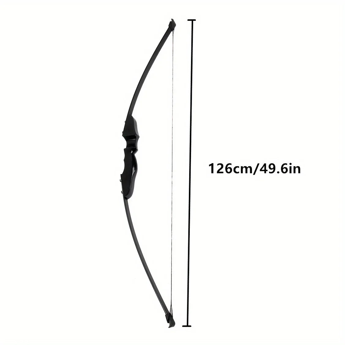 30 Pound Right-handed Detachable Black Straight Bow Suitable for Hunting and Shooting Practice Portable Design Holiday Gift