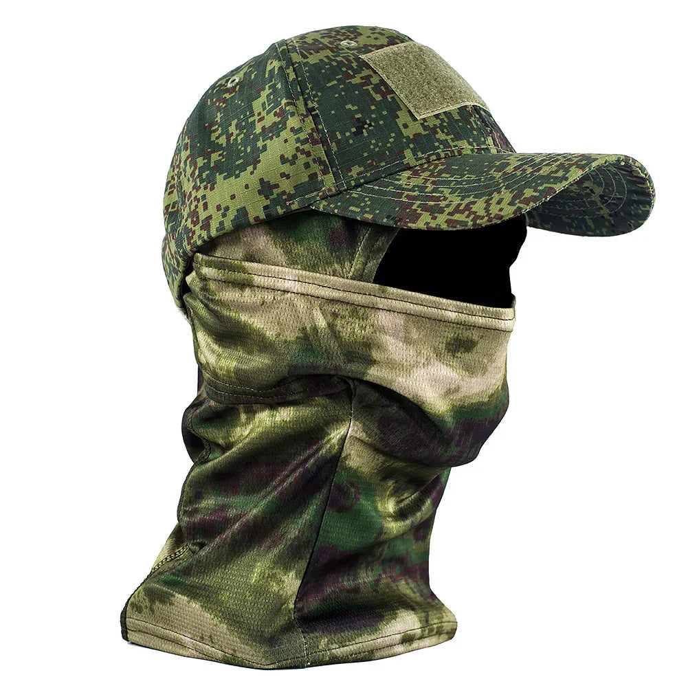 Tactical Camouflage Mask Hat Baseball Cap Beanies Military Skullies Unisex Hip Hop Knitted Cap Elastic Outdoor Cap
