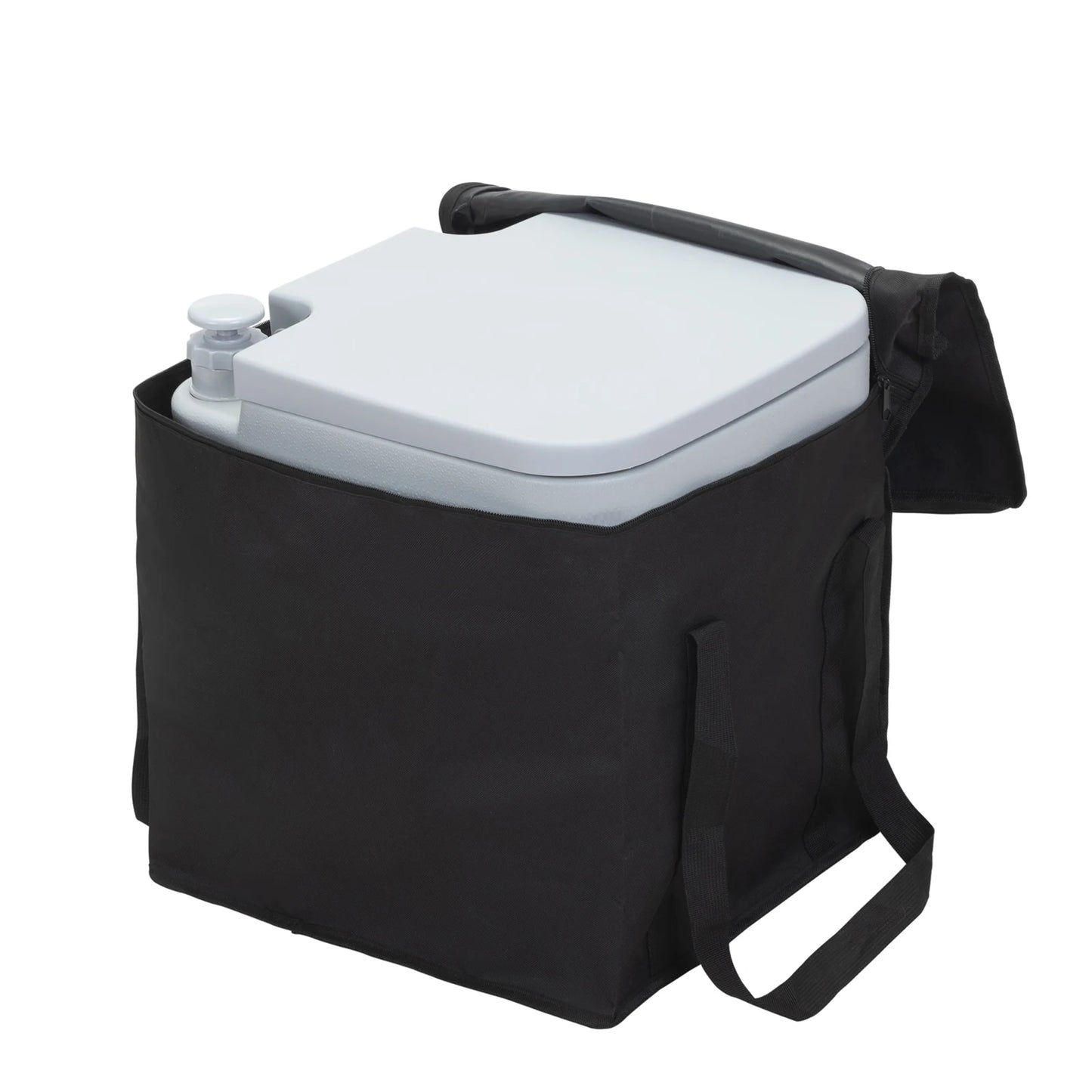 Portable Toilet With 5.3 Gallon Waste Tank and Carry Bag, Porta Potty for RV Boat Camping