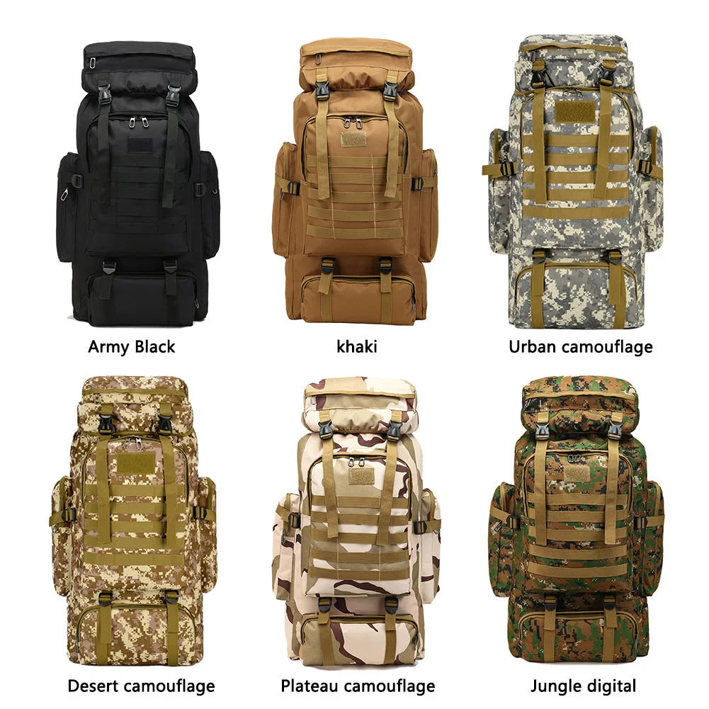 80L Tactical Backpack Outdoor Military Rucksacks Tactical Sports Camping Hiking Trekking Fishing Hunting Knapsack